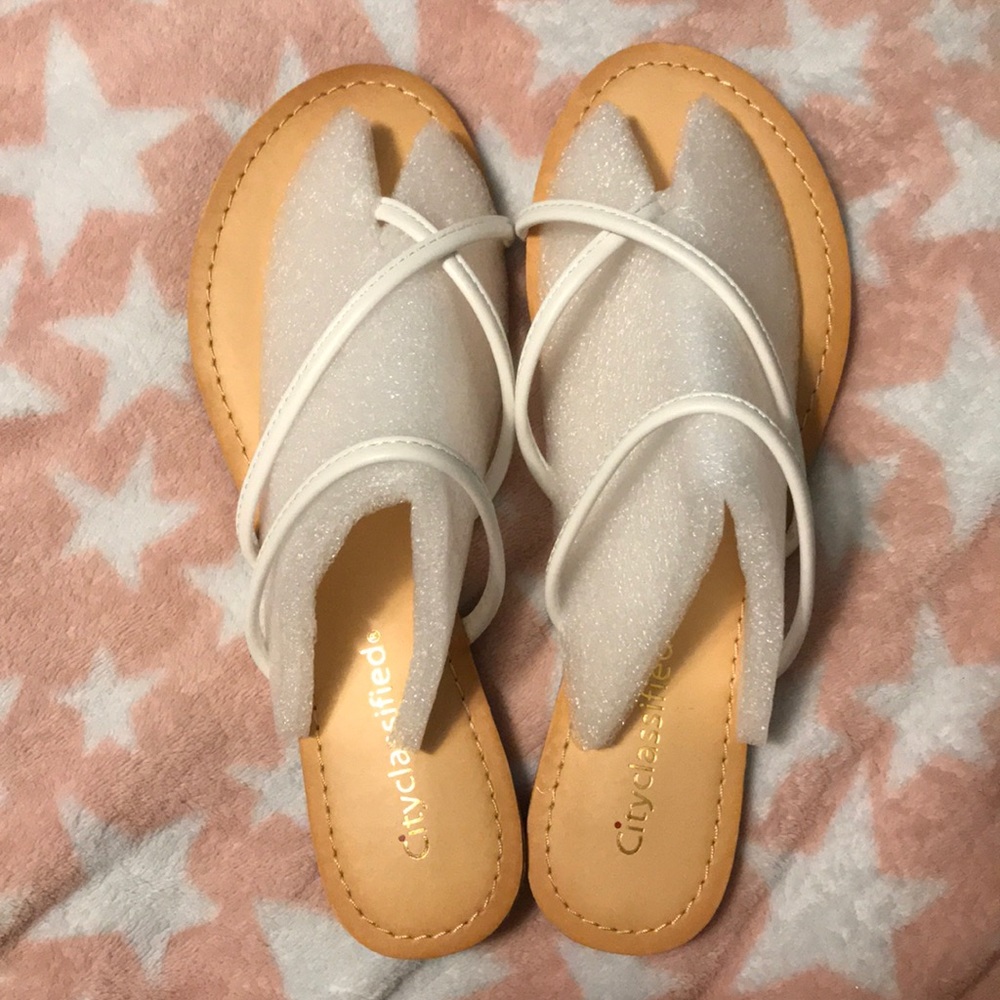 White sandals
